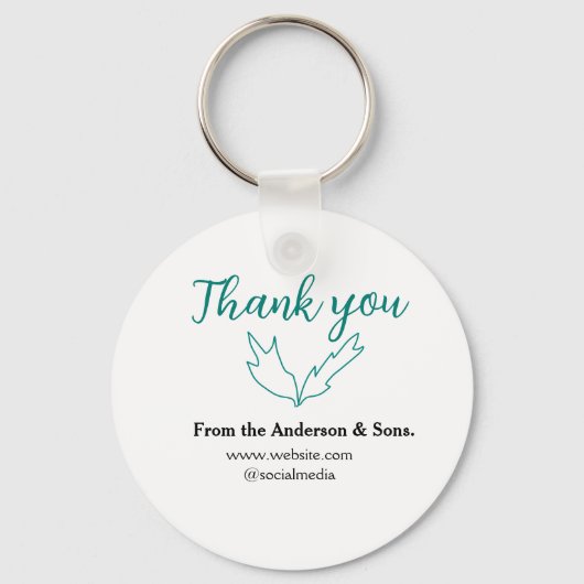 Vielen Dank für Ihren Namen auf der Website des Un Schlüsselanhänger (Vorderseite)