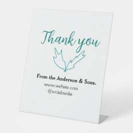 Vielen Dank für Ihren Namen auf der Website des Un Sockelschild