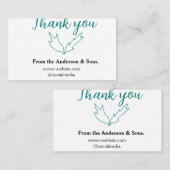 Vielen Dank für Ihren Namen auf der Website des Un Visitenkarte (Vorne/Hinten)