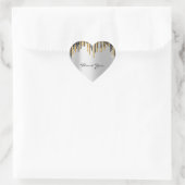 Vielen Dank für Ihren Namen Wedding Silver Gray Go Herz-Aufkleber (Tasche)