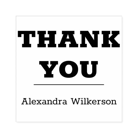 Vielen Dank für Ihren Personalisierten Vor- und Na Gummistempel (Prägung)