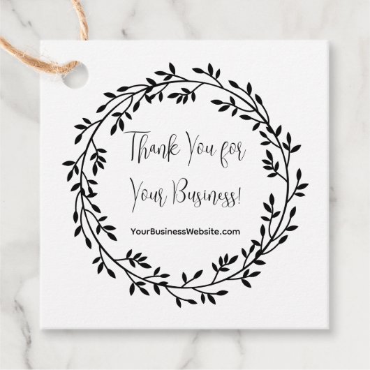 Vielen Dank für Ihren QR-Code in Ihrem Unternehmen Geschenkanhänger (Vorderseite)