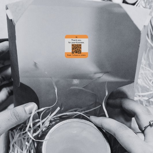 Vielen Dank für Ihren QR-Code Quadratischer Aufkleber