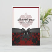 Vielen Dank für Ihren schönen Urlaub, schwarzer Bo Einladung (Stehend Vorderseite)