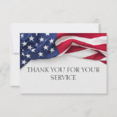 Vielen Dank für Ihren Service American Flag Cards Dankeskarte (Vorderseite)