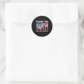 Vielen Dank für Ihren Service American Flag Vetera Runder Aufkleber (Tasche)