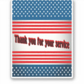 Vielen Dank für Ihren Service Aufkleber (Vorderseite)