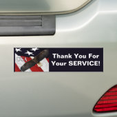 Vielen Dank für Ihren Service Eagle Autoaufkleber (Auf Auto)