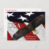 Vielen Dank für Ihren Service Eagle Postkarte (Vorne/Hinten)