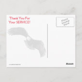 Vielen Dank für Ihren Service Eagle Postkarte (Rückseite)