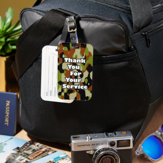 Vielen Dank für Ihren Service Gepäckanhänger (Vorderseite & Rückseite)