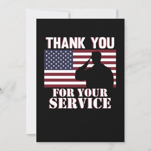Vielen Dank für Ihren Service Happy Veterans Day Einladung (Vorderseite)