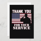 Vielen Dank für Ihren Service Happy Veterans Day Einladung (Vorne/Hinten)