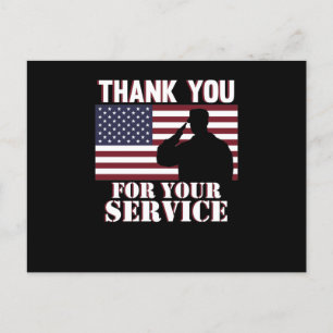 Vielen Dank für Ihren Service Happy Veterans Day Postkarte