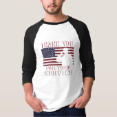 Vielen Dank für Ihren Service Happy Veterans Day T-Shirt (Vorderseite)
