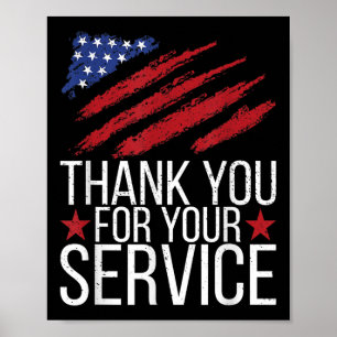 Vielen Dank für Ihren Service Memorial Day America Poster