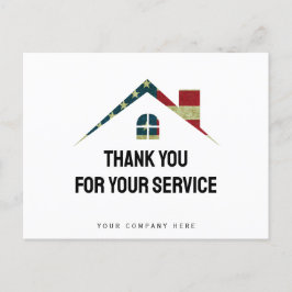 Vielen Dank für Ihren Service Military Realty Postkarte