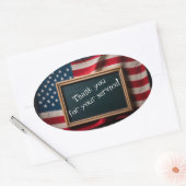 Vielen Dank für Ihren Service! Ovaler Aufkleber (Umschlag)