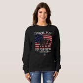 Vielen Dank für Ihren Service Patriotic Veterans D Sweatshirt (Vorne ganz)