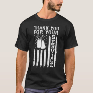 Vielen Dank für Ihren Service Patriotic Veterans D T-Shirt