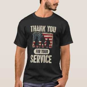 Vielen Dank für Ihren Service Patriotic Veterans D T-Shirt