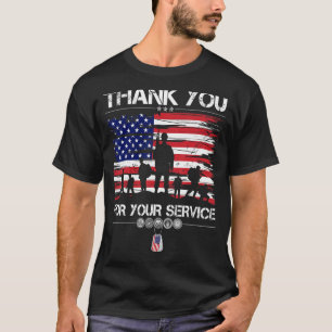 Vielen Dank für Ihren Service Patriotic Veterans D T-Shirt