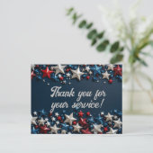 Vielen Dank für Ihren Service Postkarte (Stehend Vorderseite)