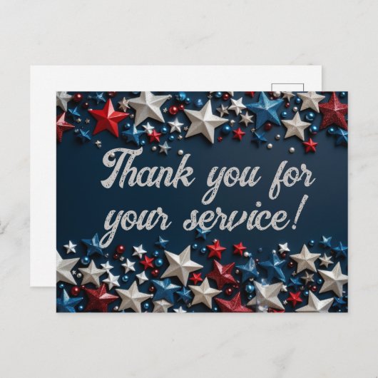 Vielen Dank für Ihren Service Postkarte (Vorne/Hinten)