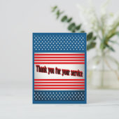 Vielen Dank für Ihren Service Postkarte (Stehend Vorderseite)