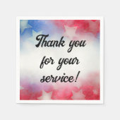 Vielen Dank für Ihren Service Serviette (Vorderseite)