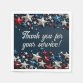 Vielen Dank für Ihren Service Serviette (Vorderseite)