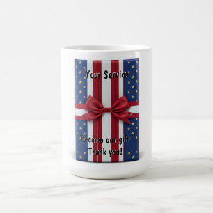 Vielen Dank für Ihren Service-Sticker Kaffeetasse