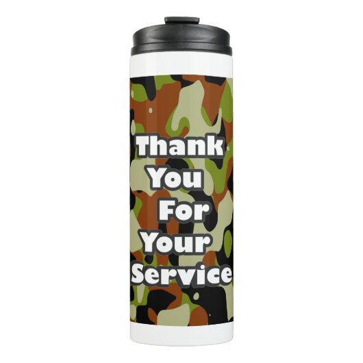 Vielen Dank für Ihren Service Thermosbecher (Vorderseite)