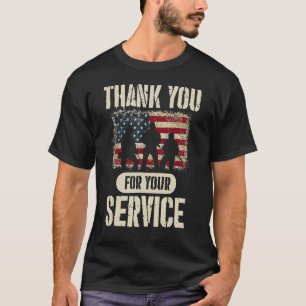 Vielen Dank für Ihren Service US Flag Patriotic Ve T-Shirt