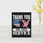 Vielen Dank für Ihren Service Veteran Patriot Mili Karte (Gelbe Blume)