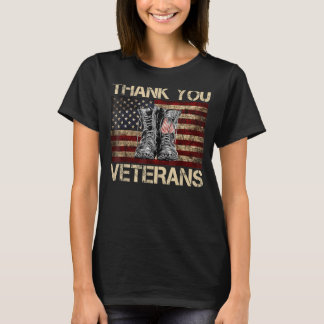 Vielen Dank für Ihren Service Veteran US Flag Vete T-Shirt