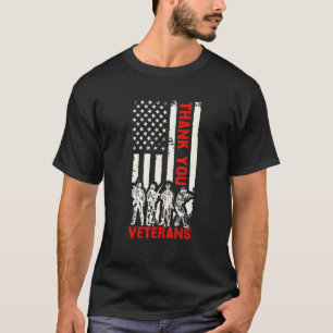 Vielen Dank für Ihren Service Veteran US Flag Vete T-Shirt