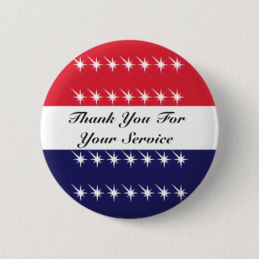 Vielen Dank für Ihren Service Veterans Day Button (Vorderseite)