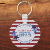 Vielen Dank für Ihren Service Veterans Rustic Leat Schlüsselanhänger (Vorderseite)