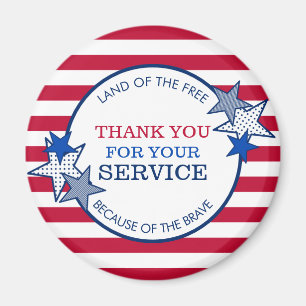 Vielen Dank für Ihren Service Veterans Stars Stri Magnet