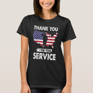 Vielen Dank für Ihren Service Vintag American Flag T-Shirt