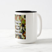 Vielen Dank für Ihren Service Zweifarbige Tasse (VorderseiteRechts)