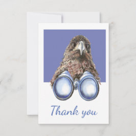 Vielen Dank für Ihren Spaß Bird Watching Hawk Bino Dankeskarte