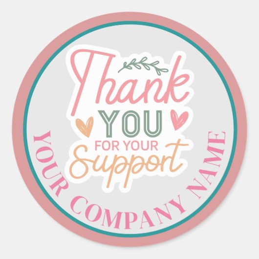 Vielen Dank für Ihren Support-Aufkleber Runder Aufkleber (Vorderseite)