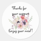 Vielen Dank für Ihren Support-Mitarbeiter genießen Runder Aufkleber (Vorderseite)