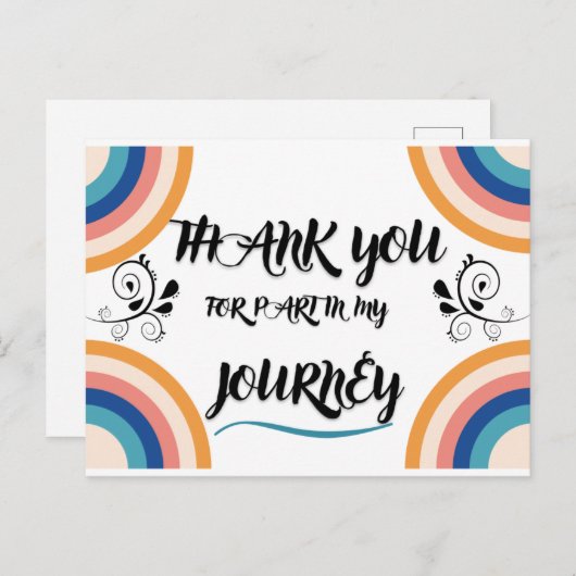 Vielen Dank für Ihren Teil meiner Reise Postkarte (Vorne/Hinten)