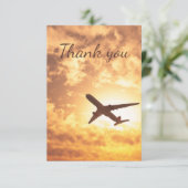 Vielen Dank für Ihren Urlaub im Flugzeug Dankeskarte (Stehend Vorderseite)