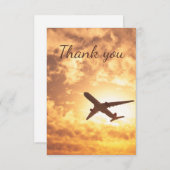 Vielen Dank für Ihren Urlaub im Flugzeug Dankeskarte (Vorne/Hinten)