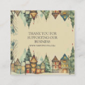 Vielen Dank für Ihren Weihnachtskauf Quadratische Visitenkarte (Rückseite)