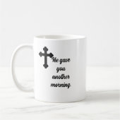 Vielen Dank für jeden Morgen Kreuz Christlich Kaffeetasse (Links)